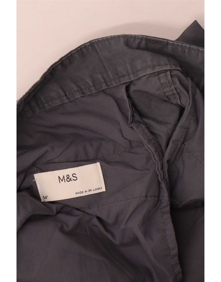 Ανδρικό σορτς Cargo Marks & Spencer W34 μεγάλο γκρι βαμβακερό