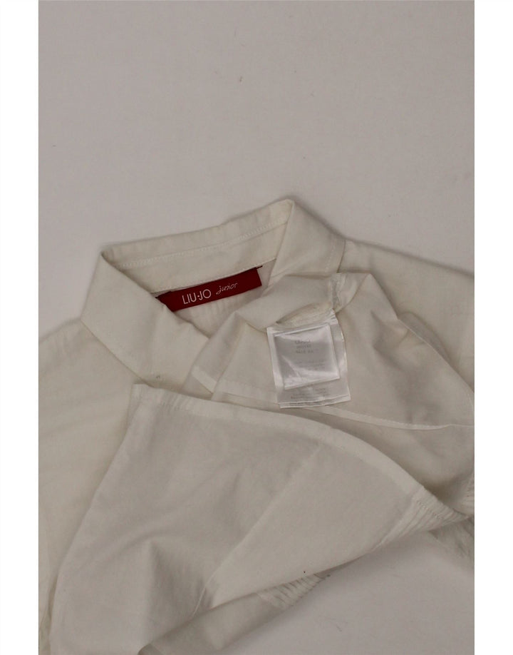LIU JO JUNIOR Girls Shirt 7-8 Years White Cotton Vintage Liu Jo junior and Second-Hand Liu Jo junior from Messina Hembry 