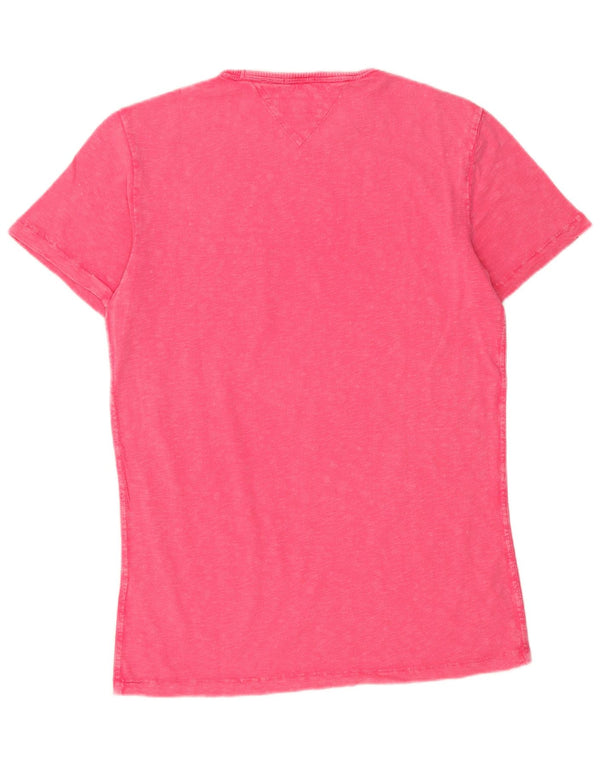 Ανδρικό T-Shirt Tommy Hilfiger Top Βαμβακερό σε μεσαίο ροζ χρώμα