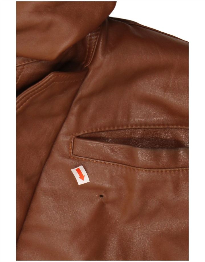 Vintage Ανδρικό Δερμάτινο Μπουφάν UK 42 XL Καφέ Δερμάτινο
