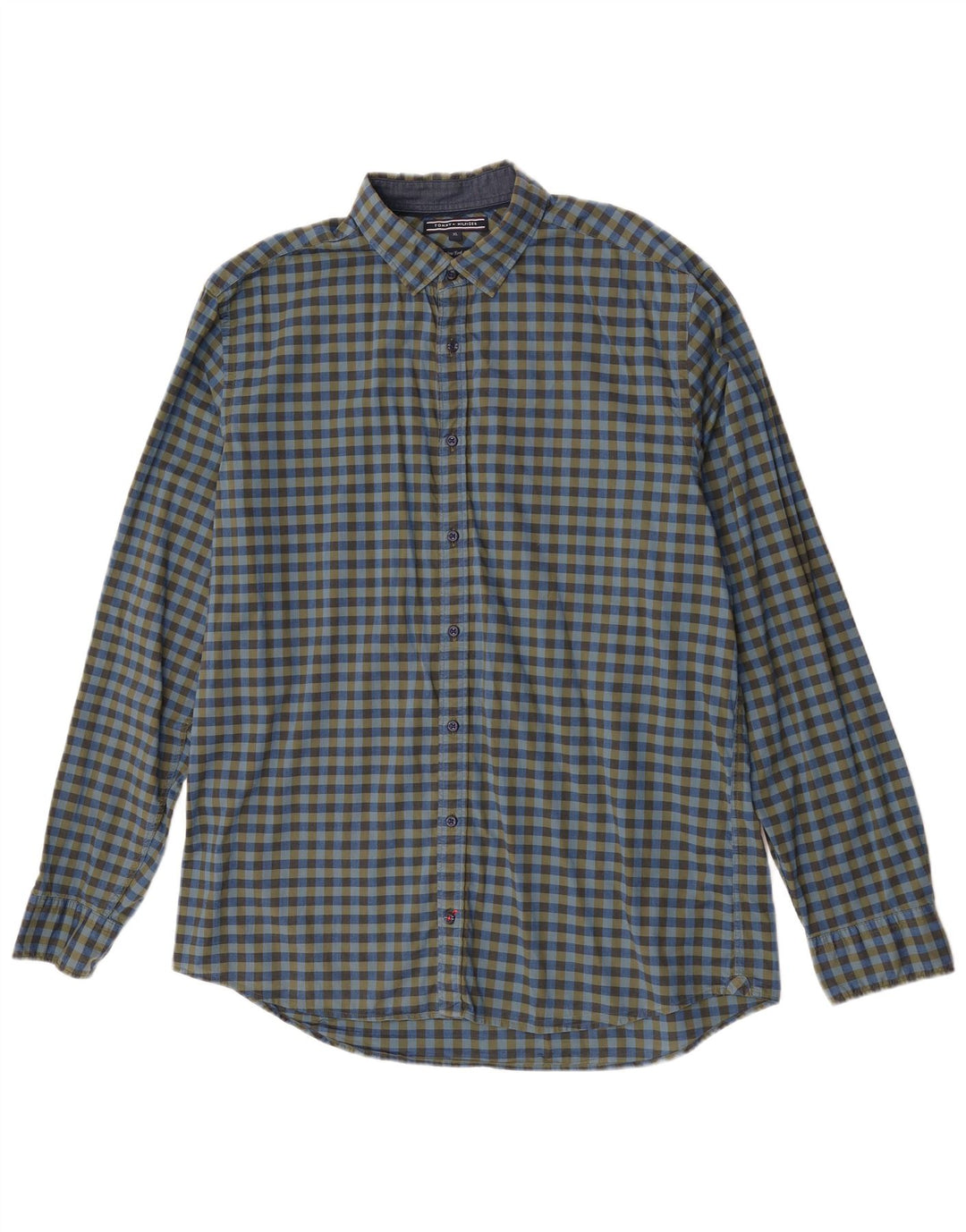 Ανδρικό πουκάμισο Tommy Hilfiger XL Blue Gingham Cotton