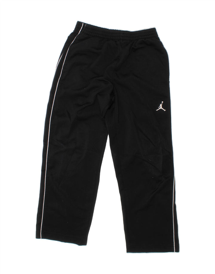 JORDAN Boys Tracksuit Trousers 6-7 Years  Black Polyester Vintage Jordan and Second-Hand Jordan from Messina Hembry 
