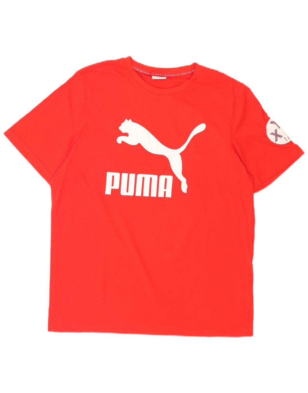 Ανδρικό γραφικό T-Shirt Puma Top μεγάλο κόκκινο βαμβακερό