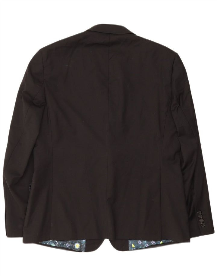 Ted Baker Ανδρικό σακάκι σακάκι US 46 3XL Μαύρο μάλλινο με 2 κουμπιά