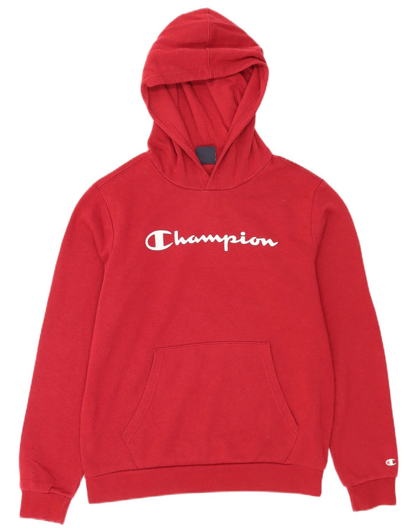 Champion Boys Graphic Hoodie Jumper 15-16 ετών 2XL βαμβακερό μπορντό