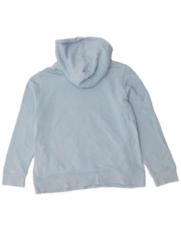 Adidas Γυναικείο Γραφικό Hoodie Jumper UK 14 μεγάλο μπλε βαμβακερό