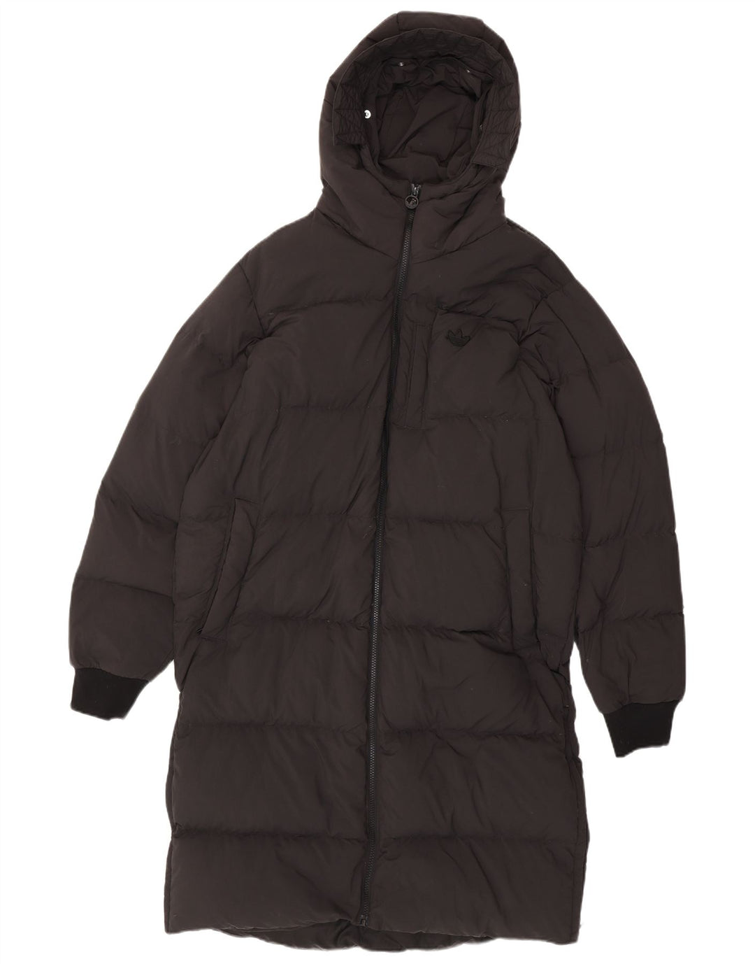 Ανδρικό παλτό Adidas με κουκούλα UK 38 Medium Grey Polyamide
