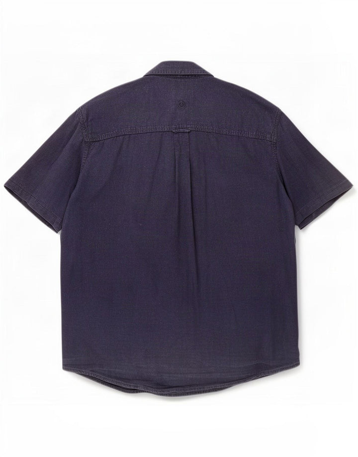 Ανδρικό κοντό μανίκι Fat Face Πουκάμισο XL Navy Blue λινό