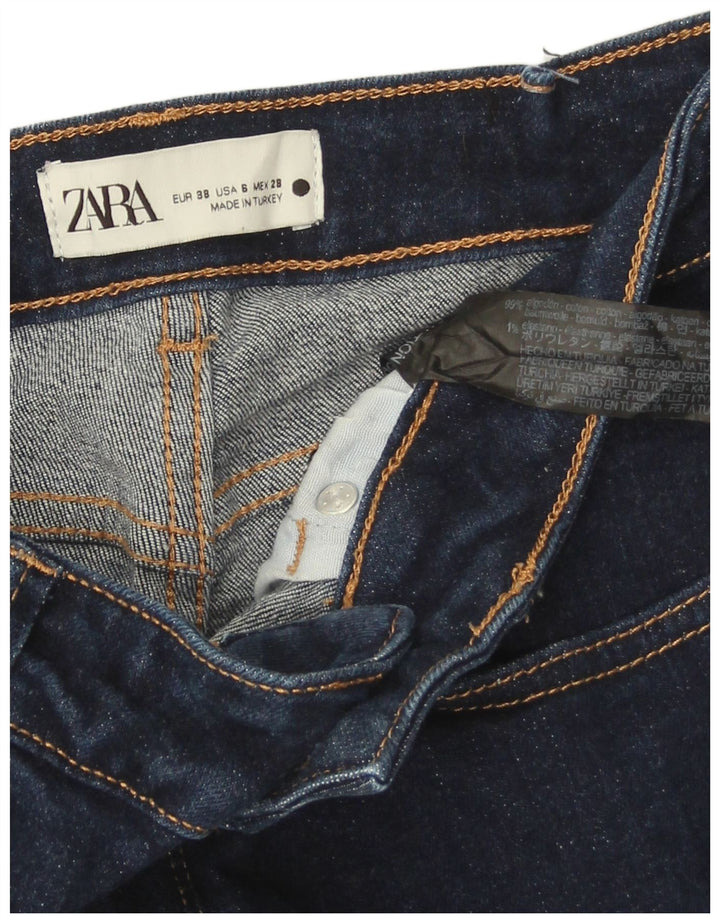 Zara Γυναικεία μποτάκια τζιν EU 38 Small W28 L29 Navy Blue Cotton