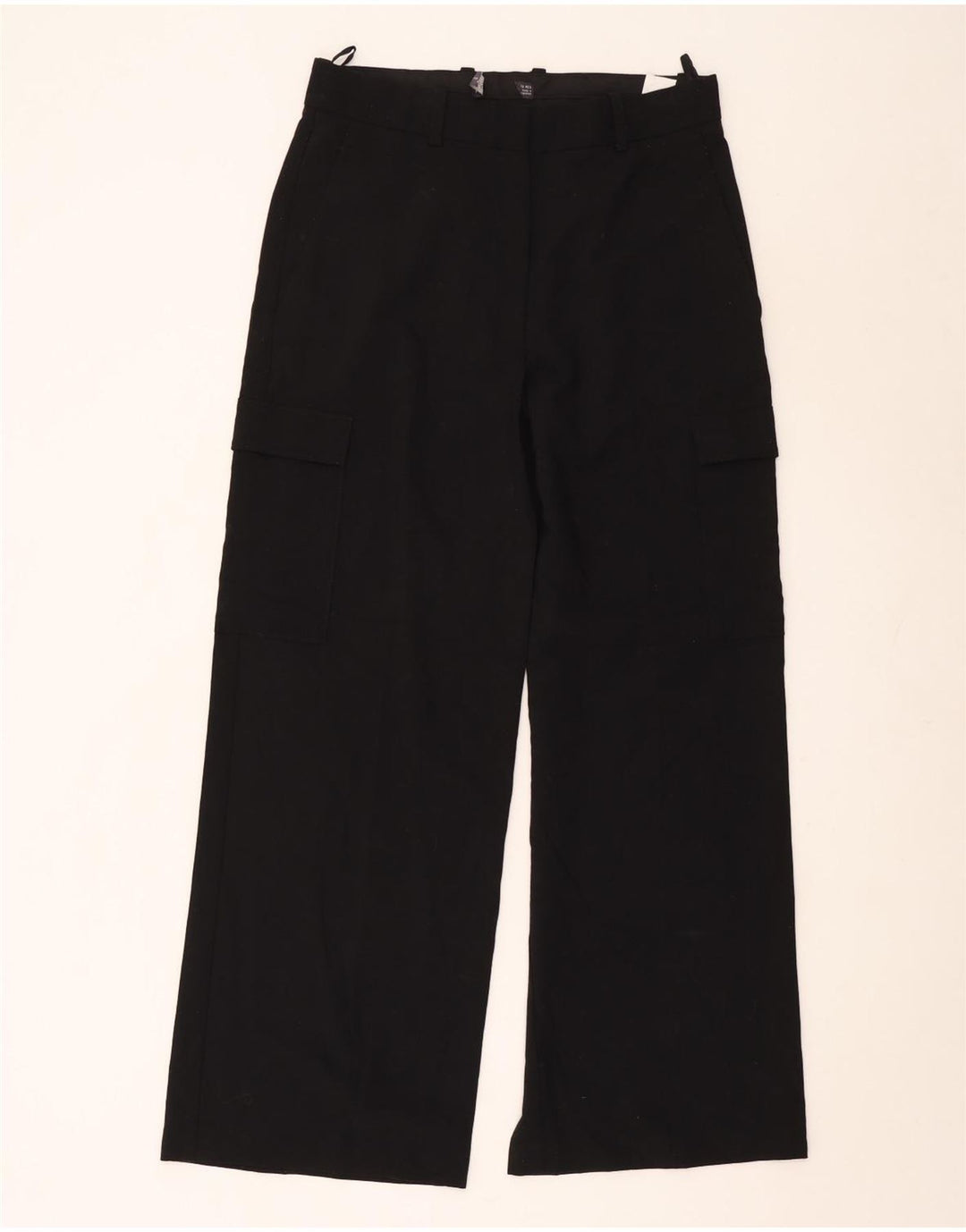 Marks & Spencer Γυναικείο ίσιο παντελόνι Cargo UK 12 Medium W30 L30 Μαύρο