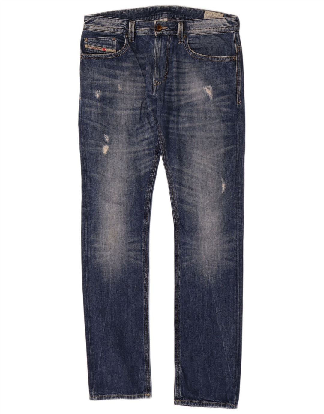 Ανδρικό Diesel Distressed Straight Jeans W32 L34 Μπλε βαμβακερό