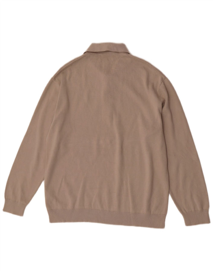 Ανδρικό πουλόβερ Cos Relaxed Polo Neck Jumper Βαμβακερό μεσαίο μπεζ