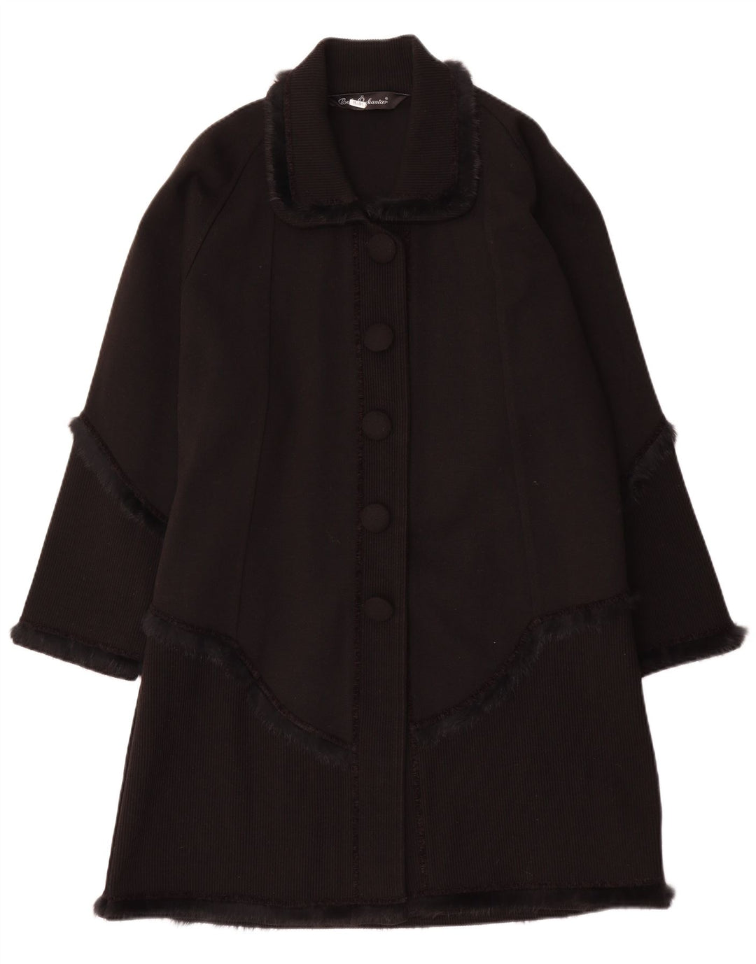 Vintage γυναικείο πλεκτό πανωφόρι UK 16 Large Black Classic