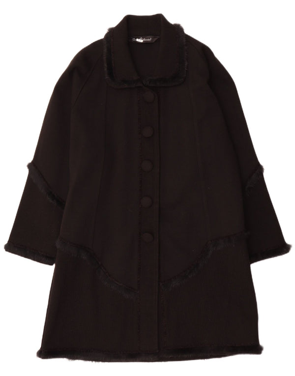 Vintage γυναικείο πλεκτό πανωφόρι UK 16 Large Black Classic