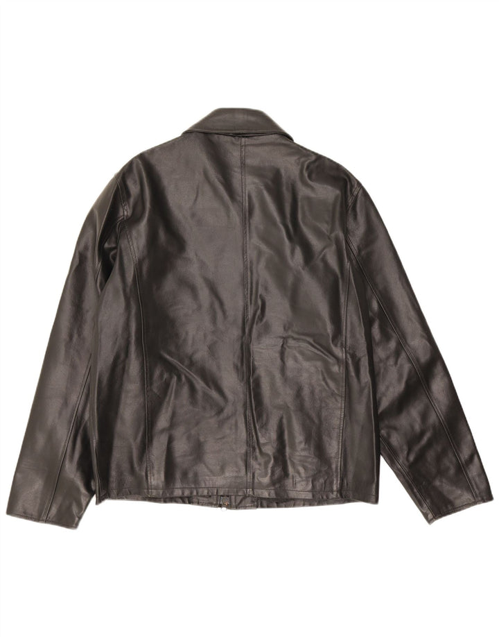 Mays Ανδρικό Δερμάτινο Μπουφάν IT 46 Small Black Leather