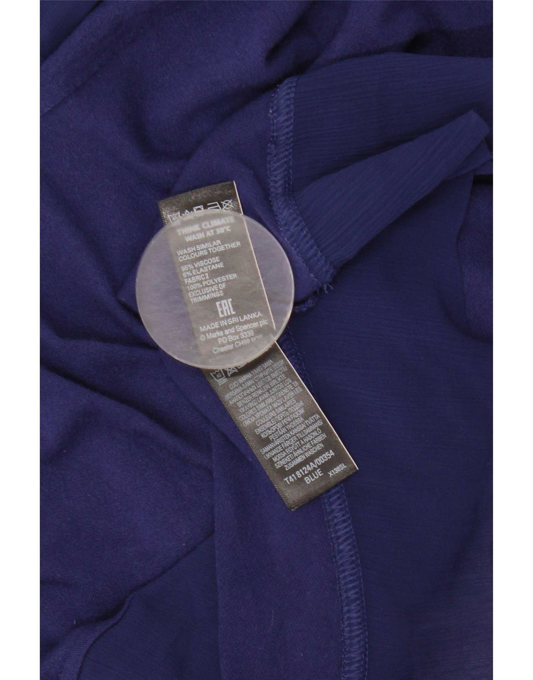 Γυναικεία μπλούζα Marks & Spencer Top UK 16 Large Navy Blue Viscose