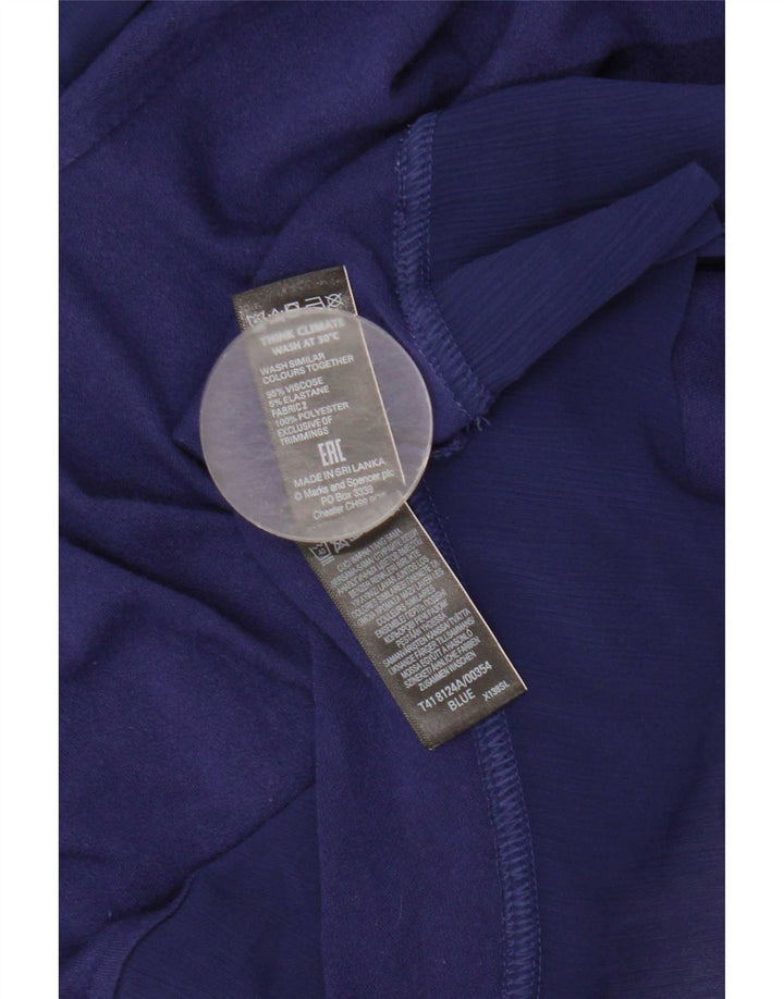 Γυναικεία μπλούζα Marks & Spencer Top UK 16 Large Navy Blue Viscose