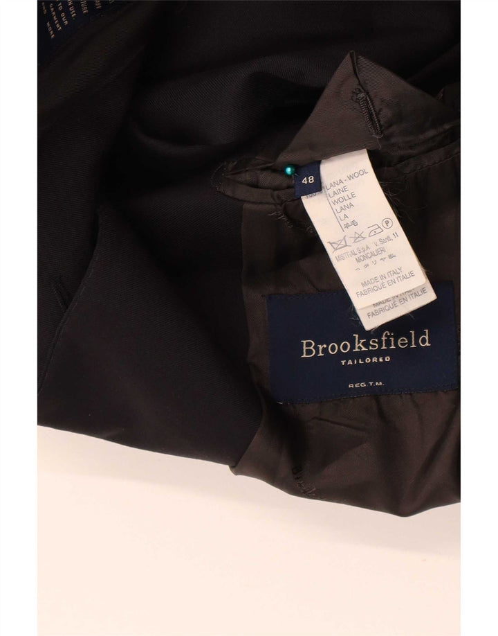Brooksfield Ανδρικό σακάκι σακάκι με 3 κουμπιά IT 48 μεσαίο μαύρο μαλλί
