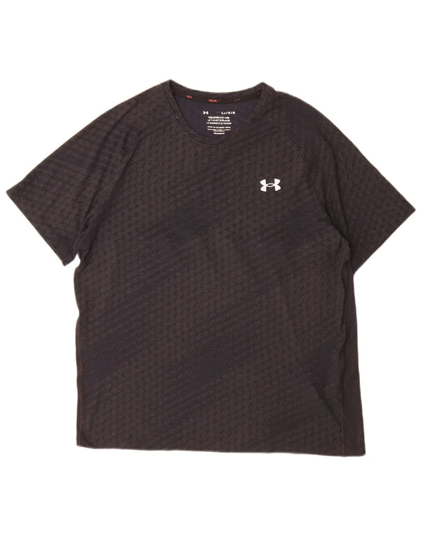 Under Armour Ανδρικό Heat Gear Graphic T-Shirt Top Large Black Geometric