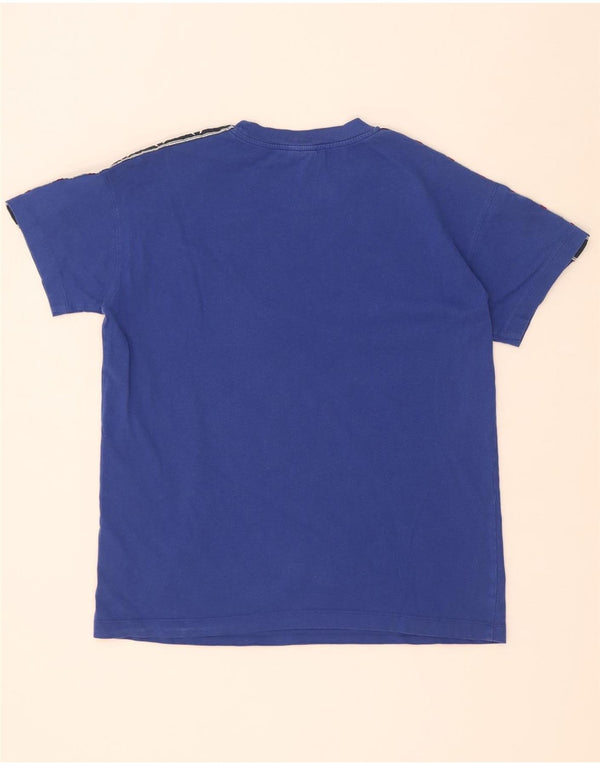 Champion Ανδρικό γραφικό T-Shirt Top Small Blue Colourblock Βαμβακερό