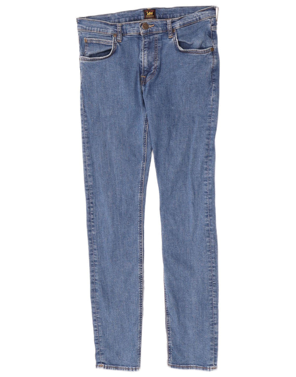 Lee Womens Luke Slim Jeans W31 L32 Blue Cotton