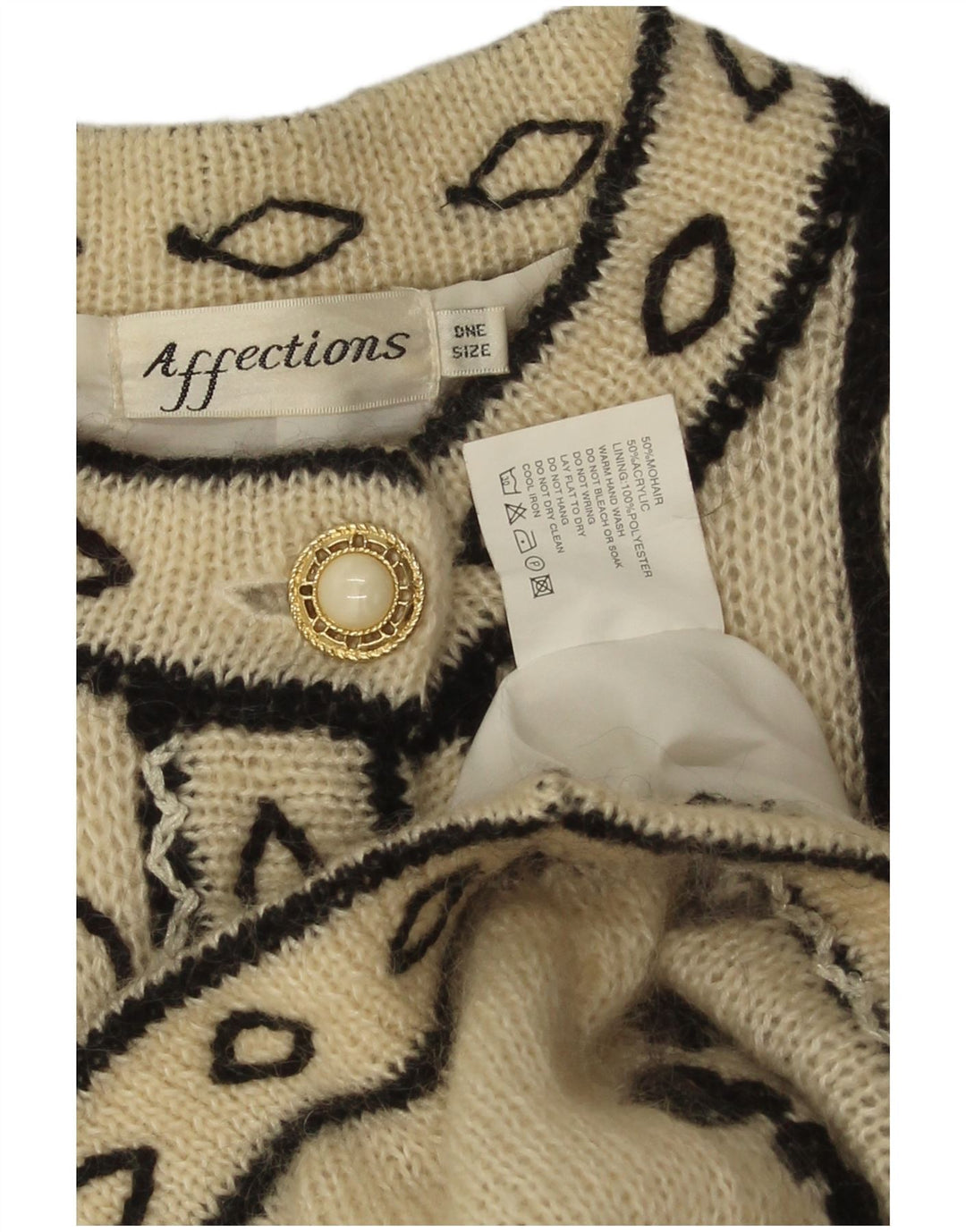 Γυναικεία ζακέτα Longline Affections One Size Off White Floral