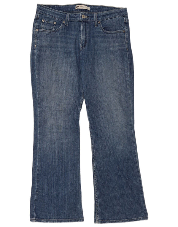 Levi's Womens 518 Super Low Bootcut Jeans W30 L30 Blue Cotton
