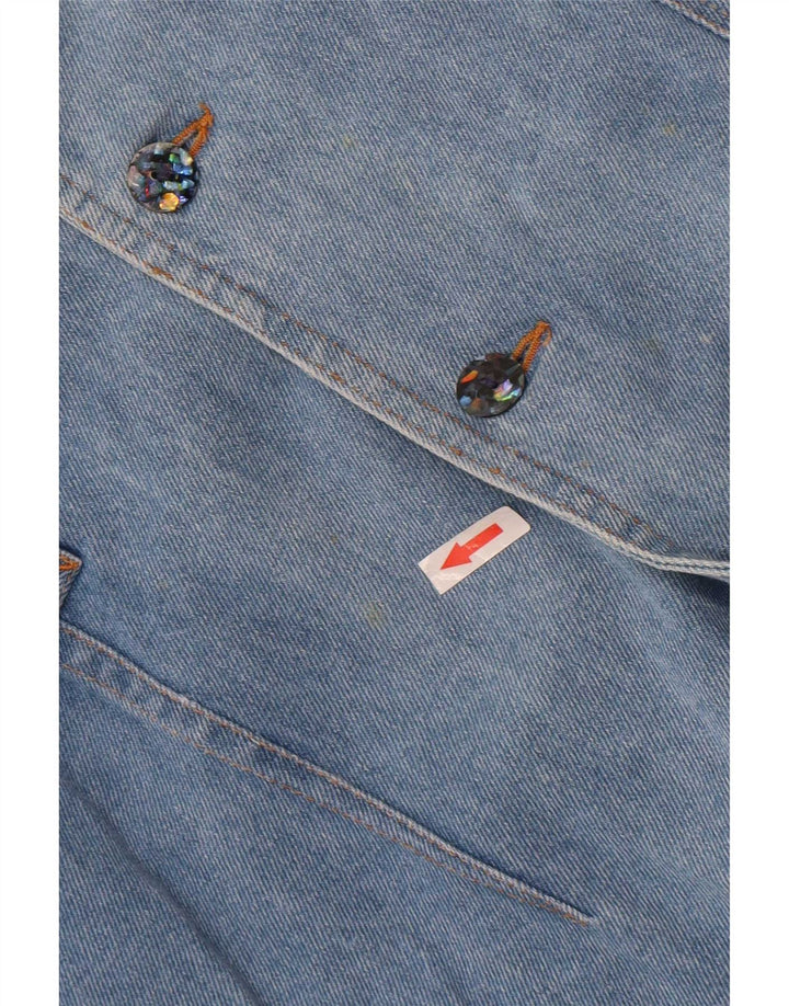 POP 84 Γυναικείο τζιν σακάκι 2 κουμπιών UK 10 Small Blue