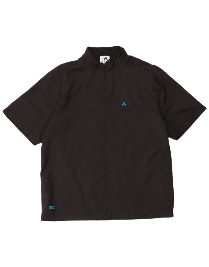 Ανδρική αθλητική φόρμα με κοντό μανίκι Adidas Top Jacket Μικρό μαύρο πολυεστέρα