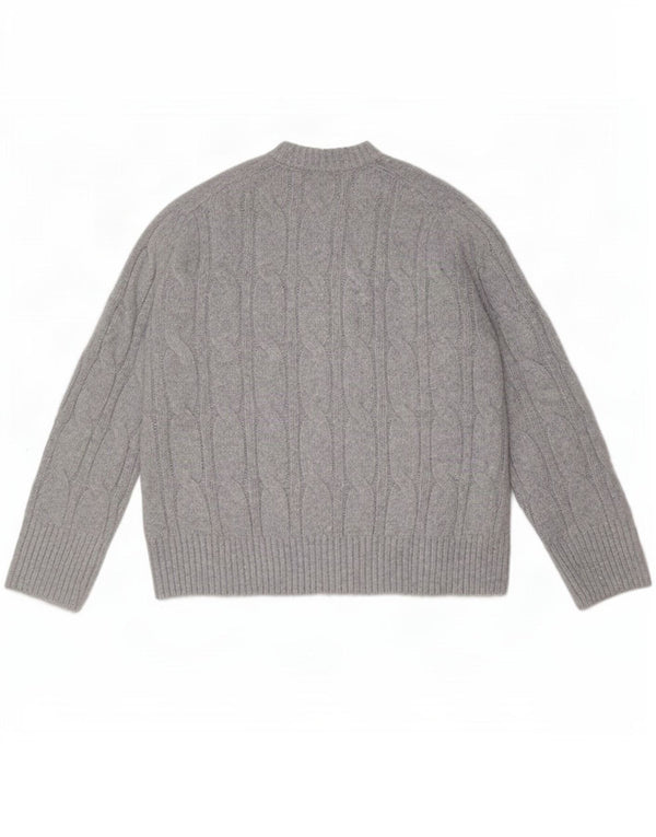 Γυναικείο πουλόβερ με λαιμόκοψη Abercrombie & Fitch UK 14 Medium Grey