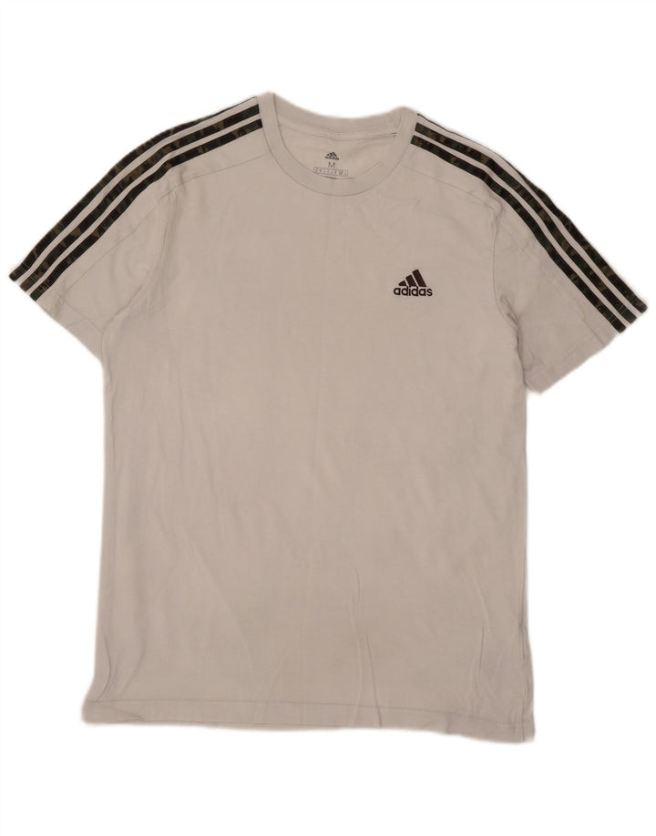 Ανδρικό T-Shirt Adidas Τοπ μεσαίο λευκό βαμβακερό