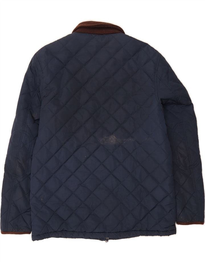CREW CLOTHING Mens Quilted Jacket Large Navy Blue Vintage Crew Clothing and Second-Hand Crew Clothing from Messina Hembry 
