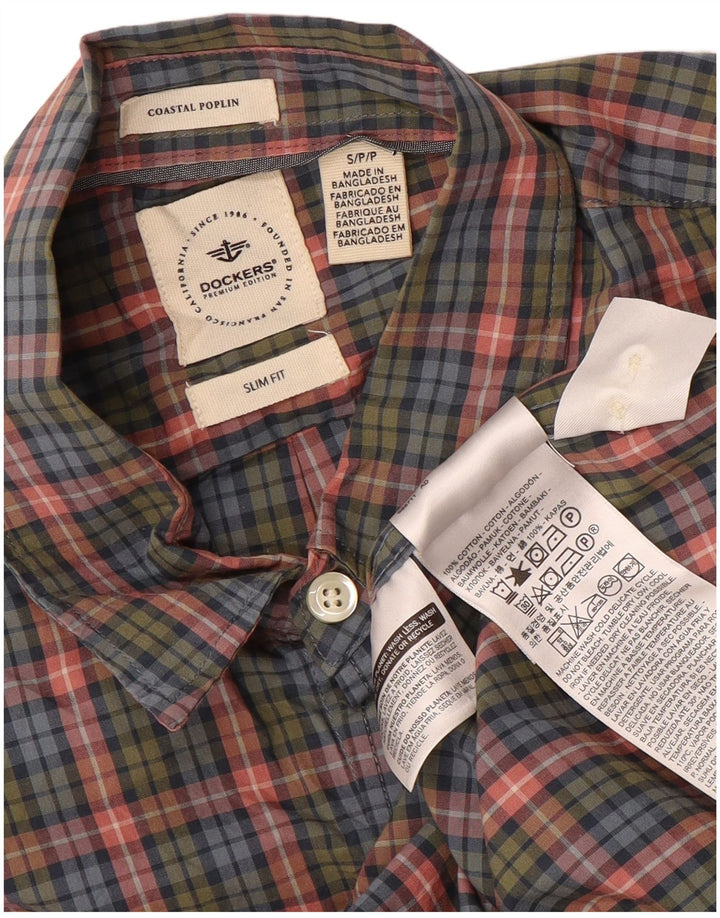 DOCKERS Ανδρικό πουκάμισο Slim Fit Μικρό πολύχρωμο βαμβακερό