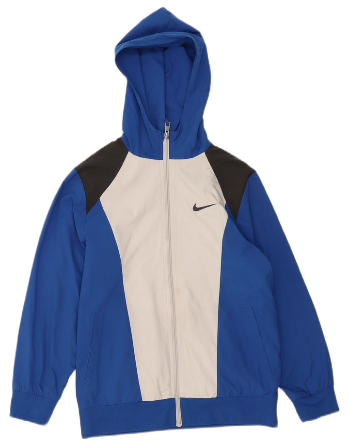 Μπουφάν Nike Boys με κουκούλα αθλητική φόρμα 10-11 ετών μεσαίο μπλε χρώμα