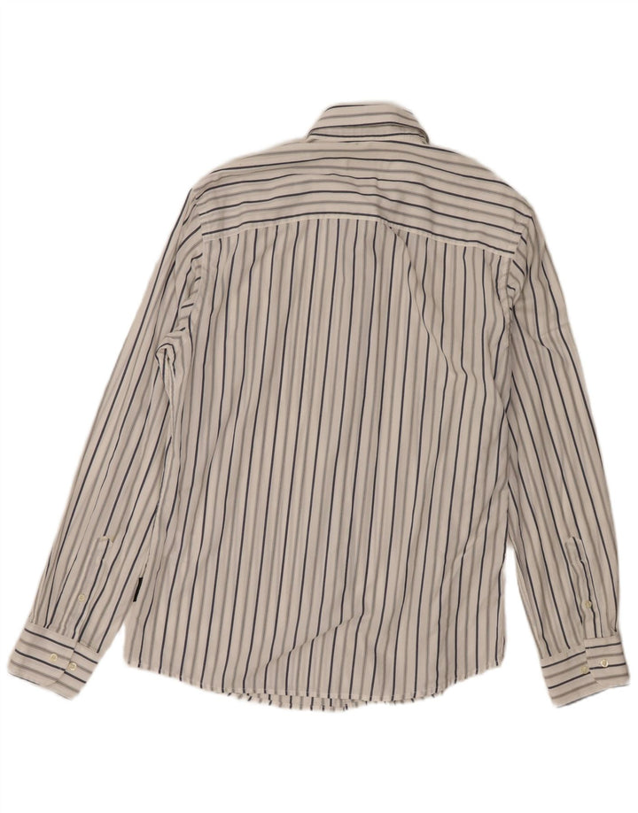 Ανδρικό πουκάμισο Sergio Tacchini μεγάλο λευκό ριγέ βαμβακερό