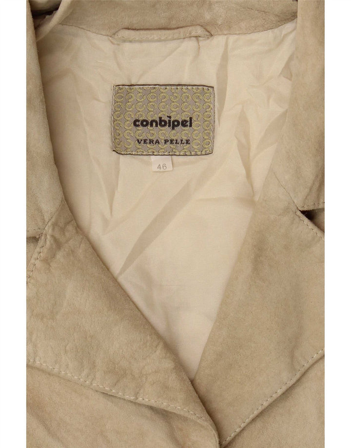 Conbipel Γυναικείο Suede Jacket IT 46 Large Beige Leather