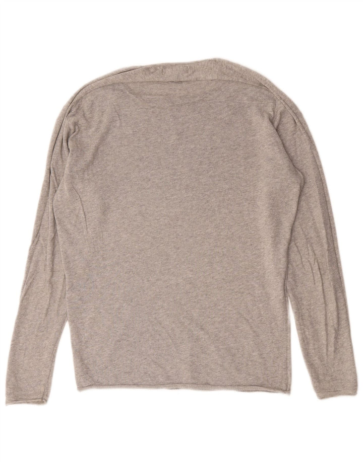 Ανδρικό πουλόβερ Zara Boat Neck Jumper Small Grey Flecked