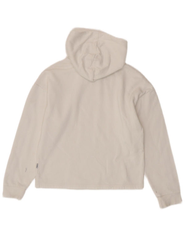 Puma Girls Graphic Crop Hoodie Jumper 13-14 Years White Colourblock