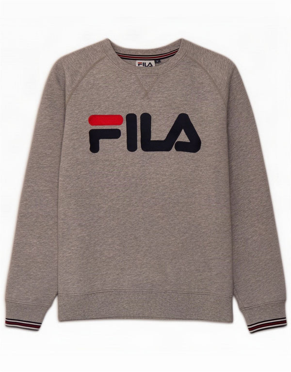Ανδρικό γραφικό φούτερ Fila Jumper Medium Grey Flecked Cotton