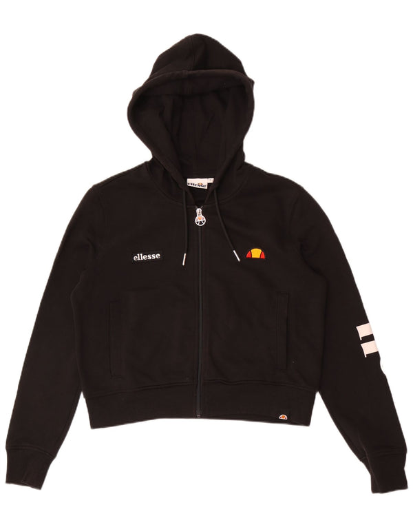 Γυναικείο πουλόβερ Ellesse Crop με φερμουάρ με κουκούλα UK 10 μικρό βαμβακερό