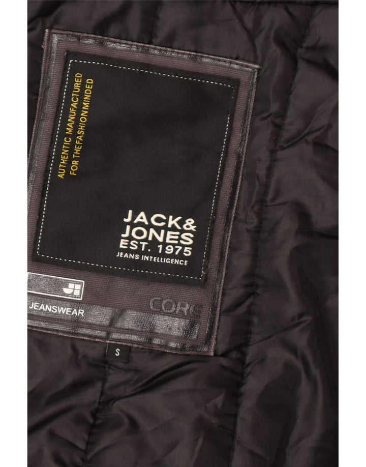 Jack & Jones Ανδρικό μπουφάν με κουκούλα Bomber UK 36 Small Black Polyamide