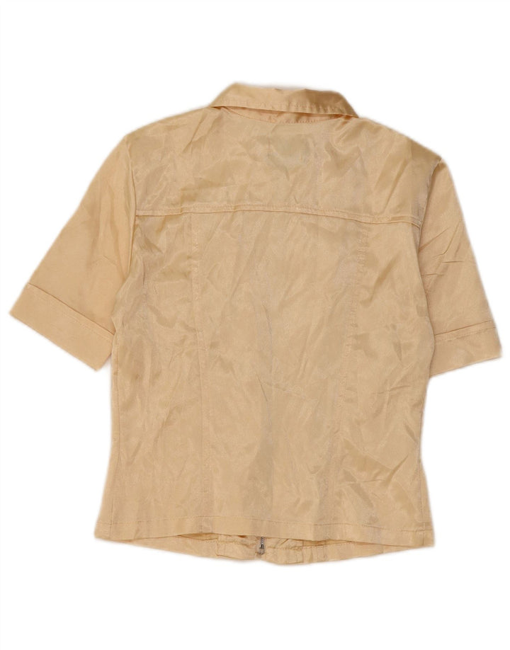 Easy γυναικείο κοντομάνικο μπλούζα UK 10 Small Beige Polyester