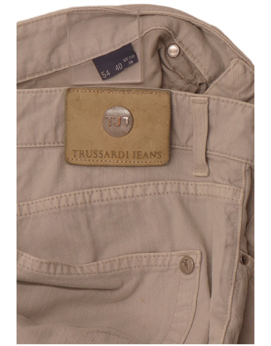 TRUSSARDI Γυναικείο ίσιο casual παντελόνι W38 L29 Μπεζ