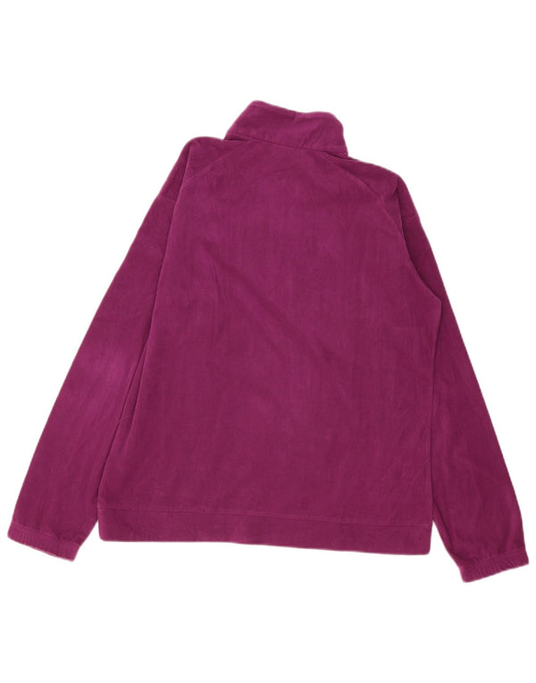 Asics γυναικείο φερμουάρ Fleece Jumper UK 16 Large Purple Polyester