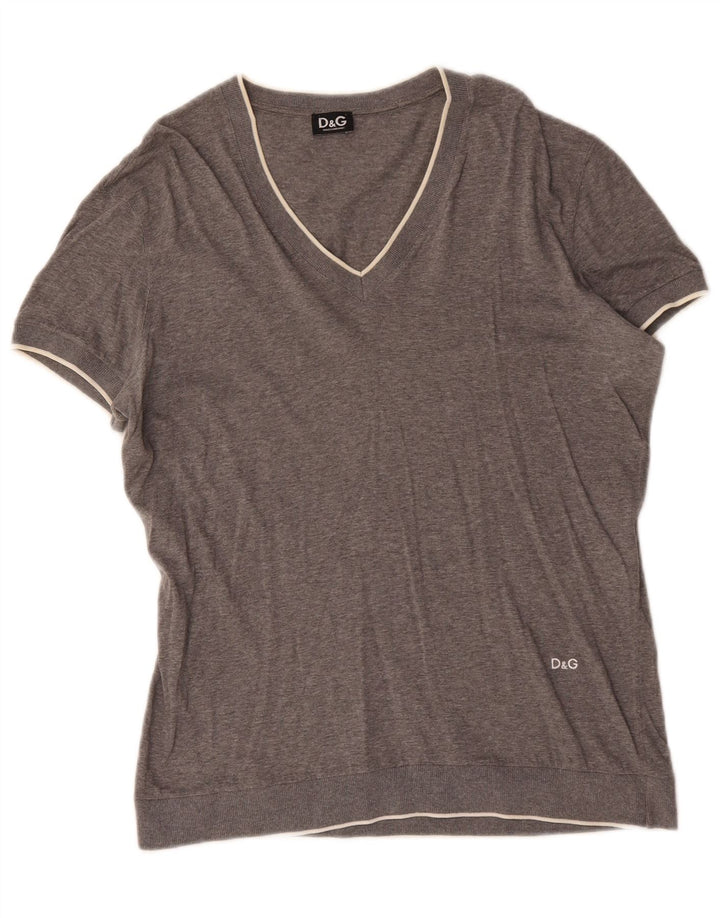 Ανδρικό T-Shirt Dolce & Gabbana Top Βαμβακερό με μεσαίο γκρι χρώμα