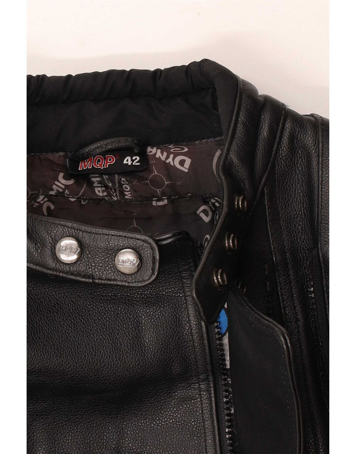 MQP Γυναικείο Γραφικό Δερμάτινο Μπουφάν Racer IT 42 Μεσαίο Μαύρο