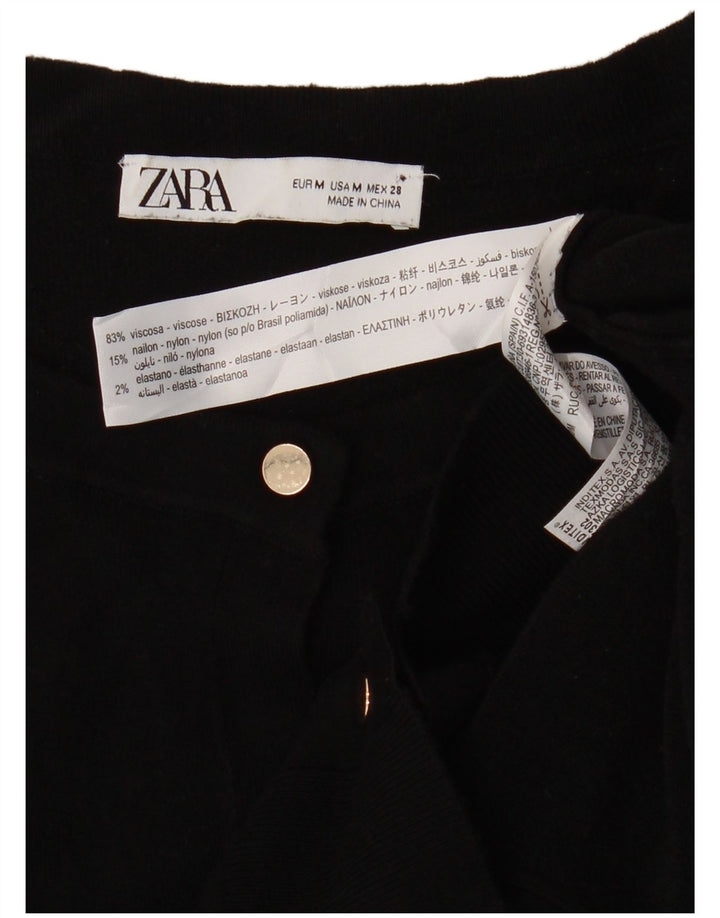 Zara Γυναικείο πουλόβερ UK 12 Medium Black Viscose
