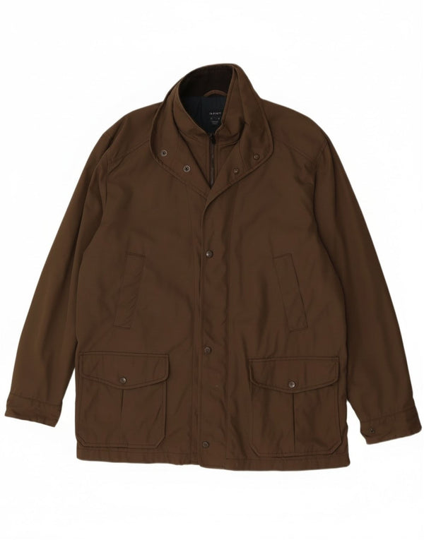 Gant Mens Utility Jacket UK 40 Large Brown Polyester