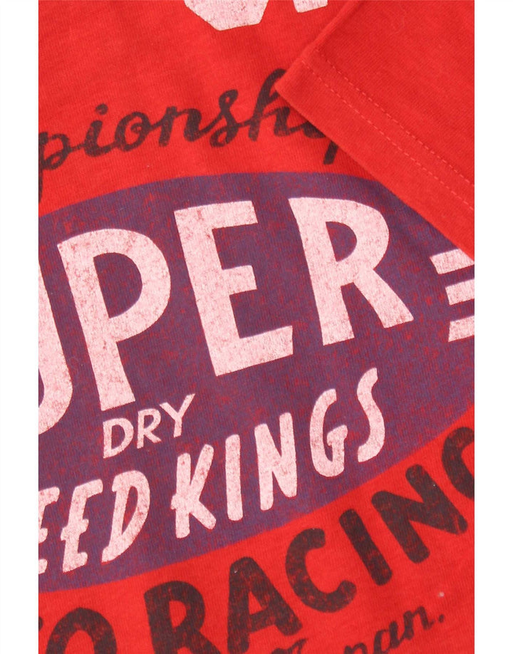 Ανδρικό γραφικό μπλουζάκι Superdry Top Μεσαίο κόκκινο βαμβακερό