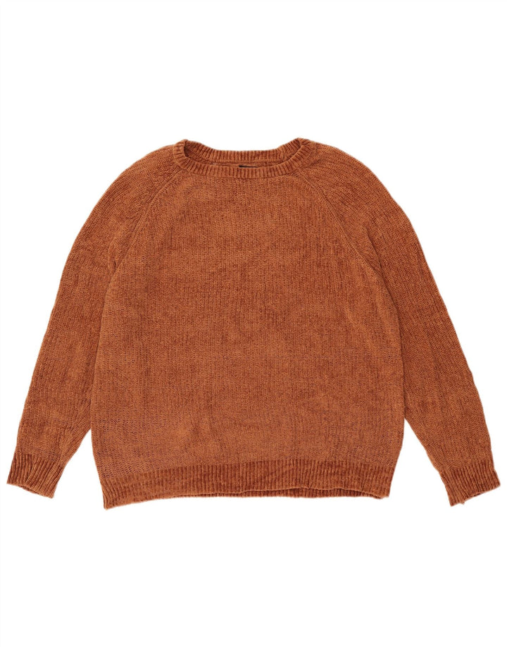 Ανδρικό πουλόβερ Zara Crew Neck Jumper Μεγάλο Καφέ